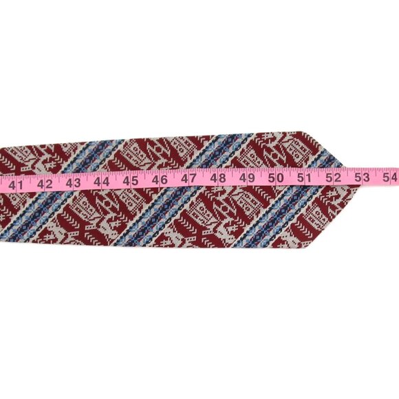 Vintage 70s Wide Tie Lot Egyptian Warrior Geometric Tribal Print Retro Neckties - Picture 14 of 16